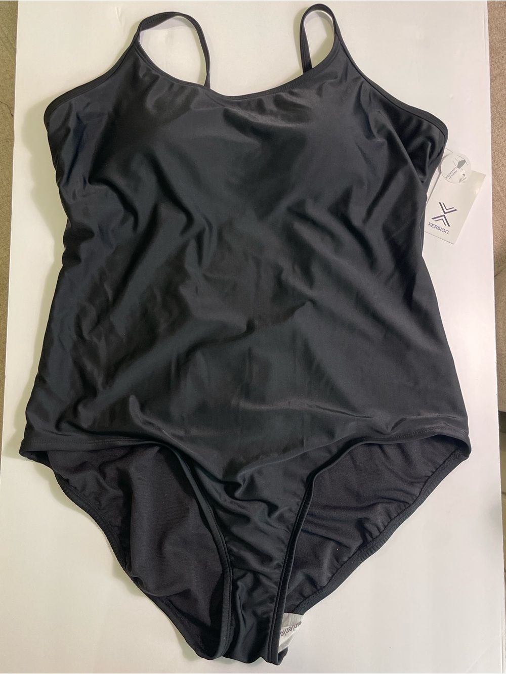 Xersion Black One-Piece Swim Suit